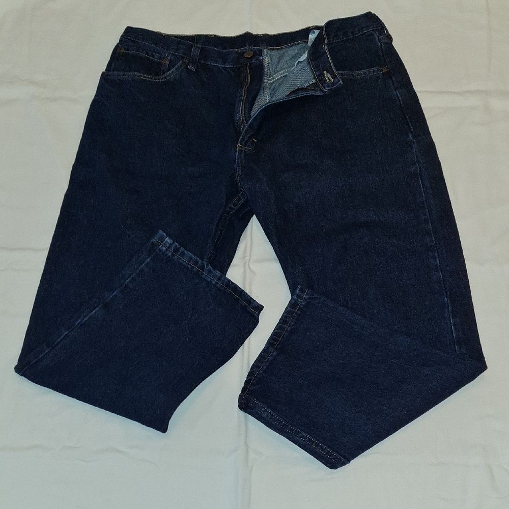 2/$15 Wrangler Dark Blue Denim Jeans Classic Style: Like New